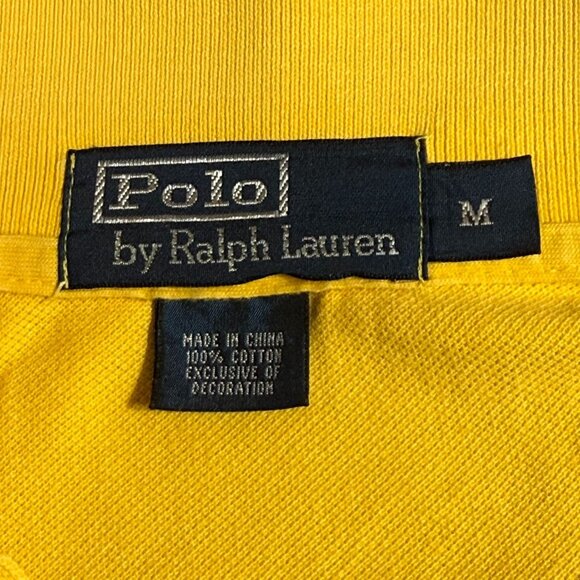 NEW Polo By Ralph Lauren Size M Yellow Polo Shirt Classic Fit Pony Excellent - Picture 2 of 8